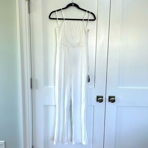 NWT Lulu’s Summer White Strapless Jumpsuit
